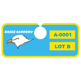 High Visibility Horizontal Parking Permit Hang Tag