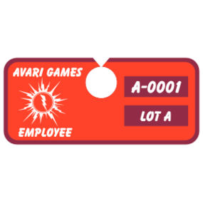 Horizontal Rectangle Employee Parking Permit Hang Tag