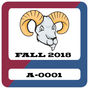 Two Color Apartment Square Parking Permit Sticker