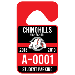 Mascot High School Hang Tag Parking Permit