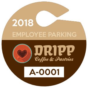 Circle Employee Hang Tag Parking Permit