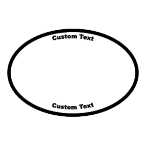 Oval Sticker With Your Logo