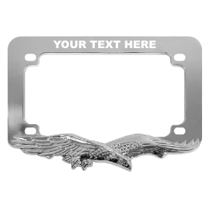 Custom Eagle Chrome Motorcycle License Plate Frame
