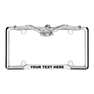 Custom Eagle Chrome License Plate Frame