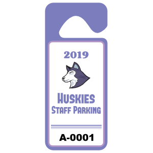 High Visibility Long Standard School Hang Tag Parking Permit