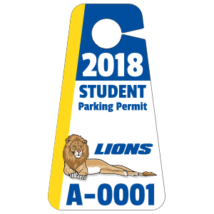 Side Stripe Triangle Hang Tag Parking Permit