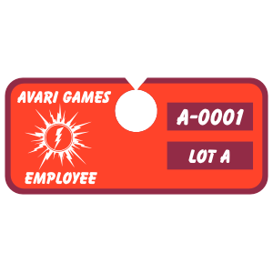 Horizontal Rectangle Employee Parking Permit Hang Tag