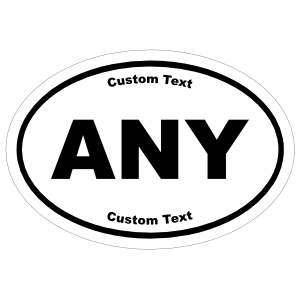 Custom Oval Stickers with Text