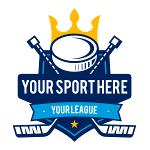 Custom Hockey Puck with Crown Sticker