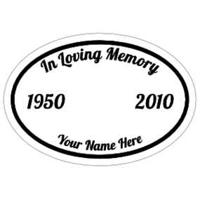 In Loving Memory Oval Sticker