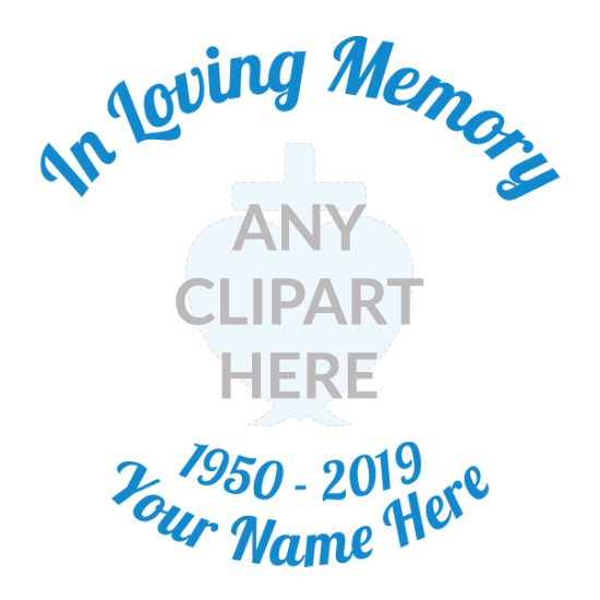 Custom In Loving Memory with Any Clipart Sticker