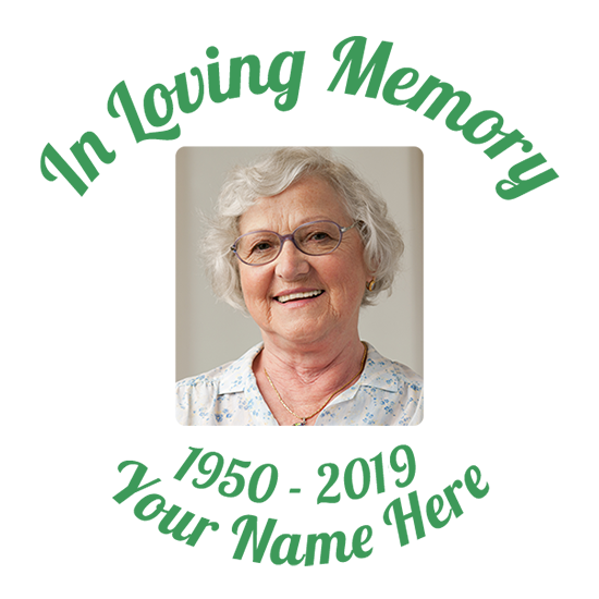 Custom In Loving Memory with Any Image Sticker