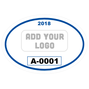 Oval Parking Permit with Your Logo