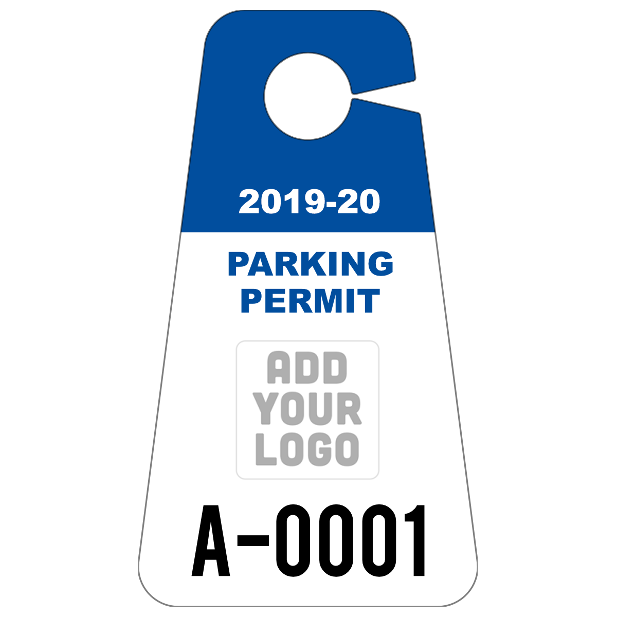 Triangle Hang Tag Parking Permit with Your Logo