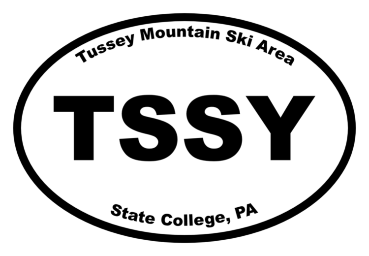 Tussey Mountain Ski Area Oval Sticker