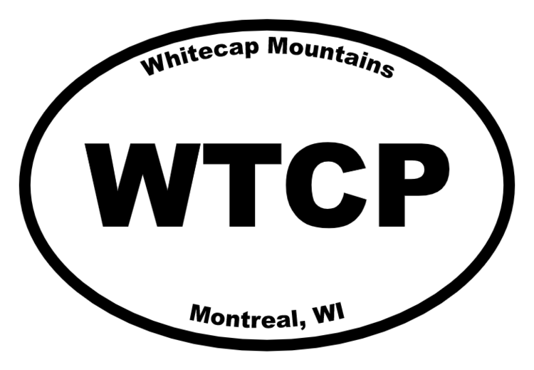 Whitecap Mountains Oval Sticker