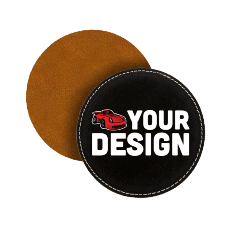 Custom Circle Leatherette Coasters