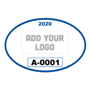 Oval Parking Permit with Your Logo