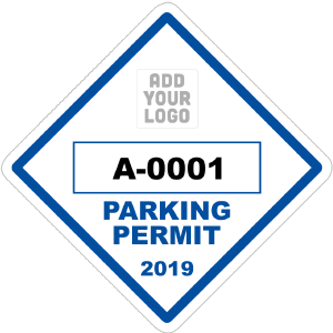 Diamond Parking Permit with Your Logo