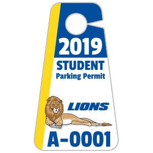 Side Stripe Triangle Hang Tag Parking Permit