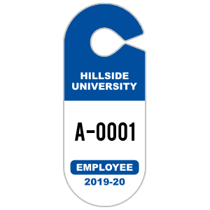 Custom Oval Hang Tag Parking Permit