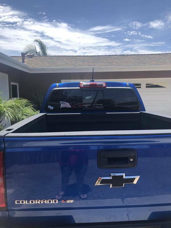 Donald's photograph of their Waving Faded American Flag Sticker