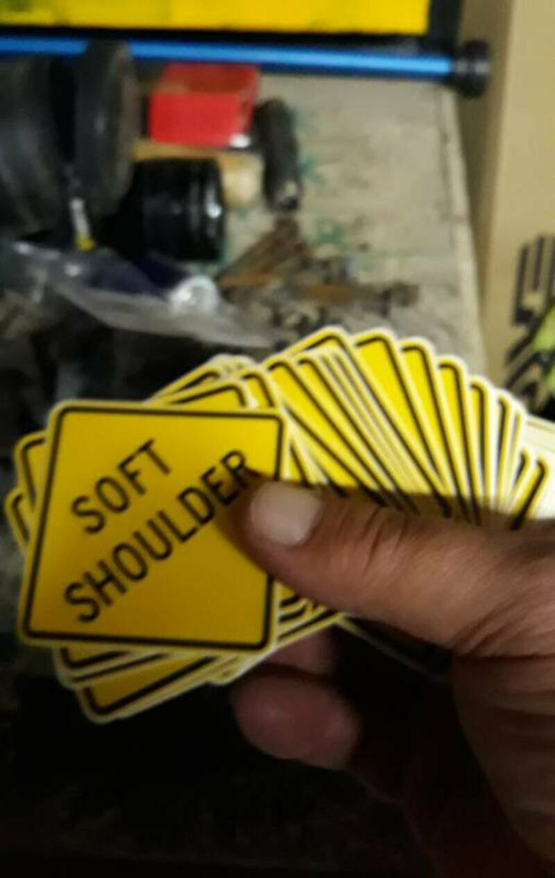 JOSHUA's photograph of their Warning Soft Shoulder Sticker